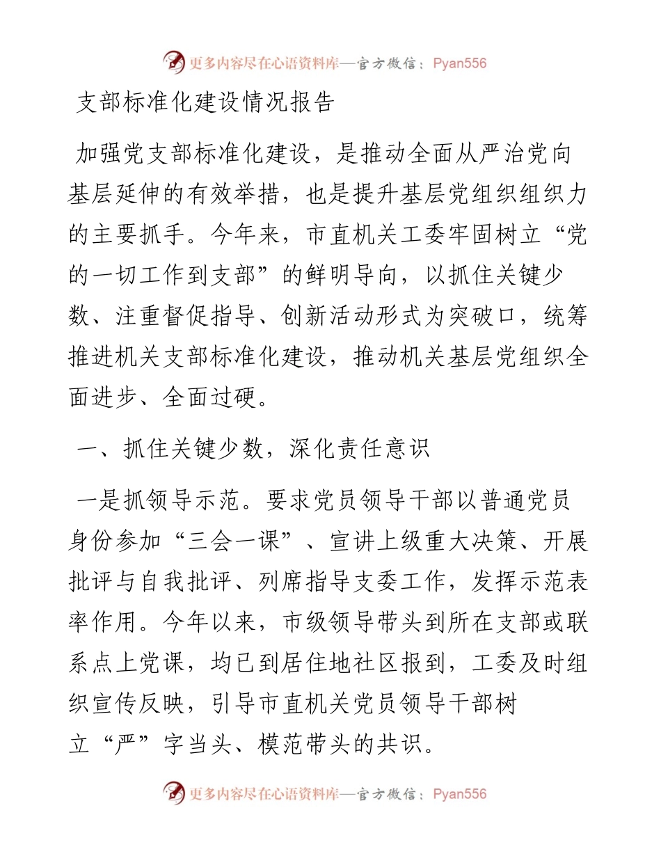 支部标准化建设情况报告.docx_第1页
