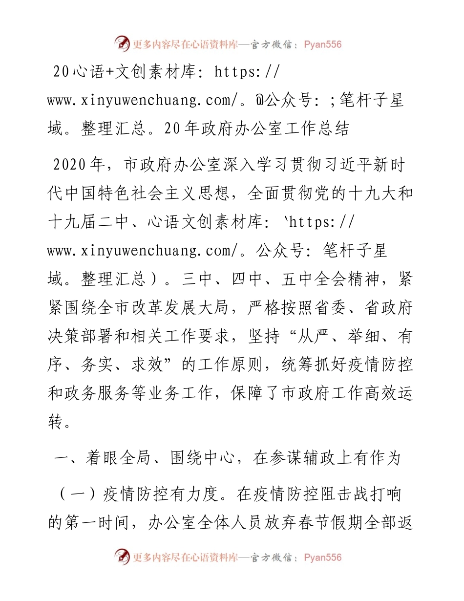 政府办公室工作总结.docx_第1页