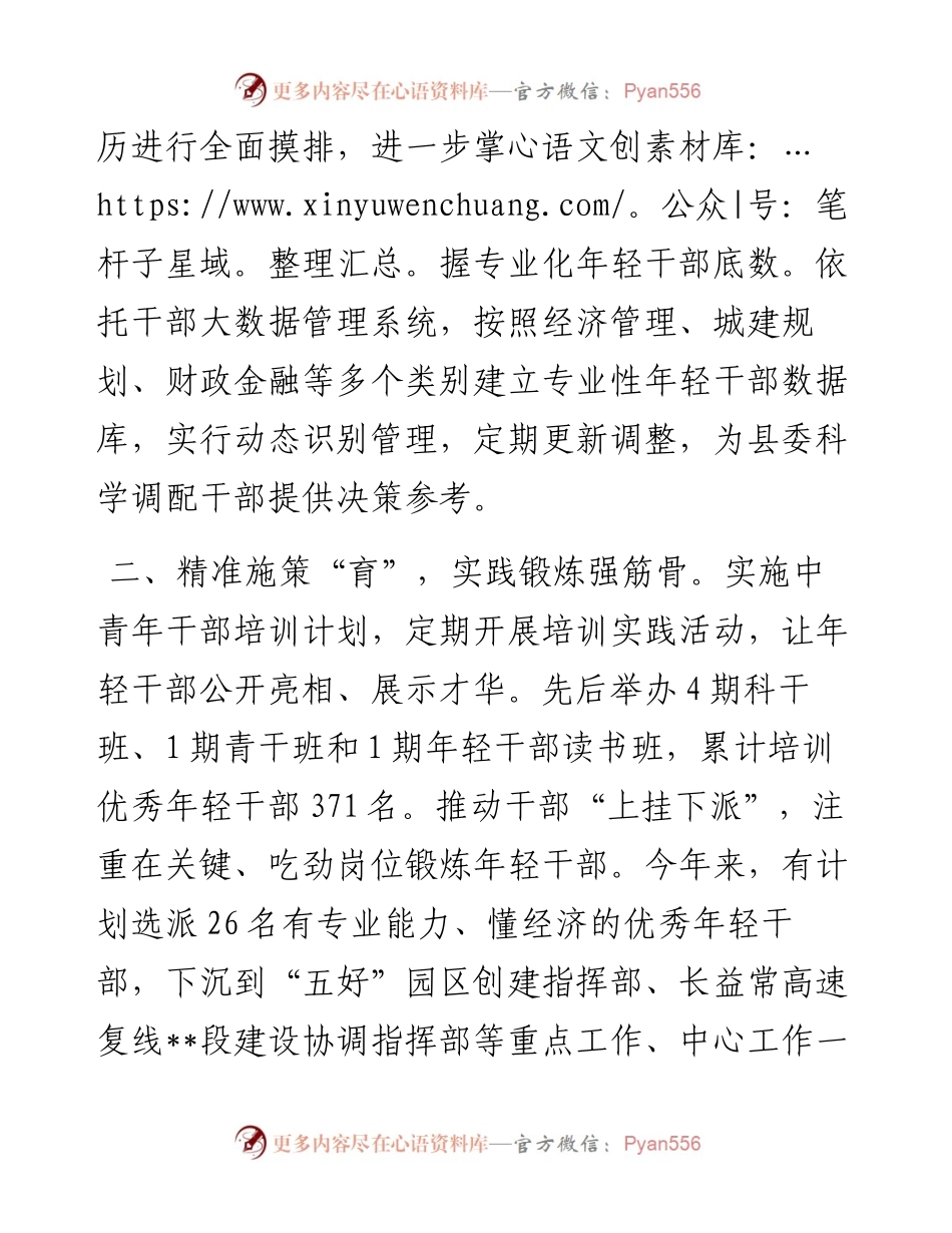 年轻干部培养选拔汇报材料.docx_第2页