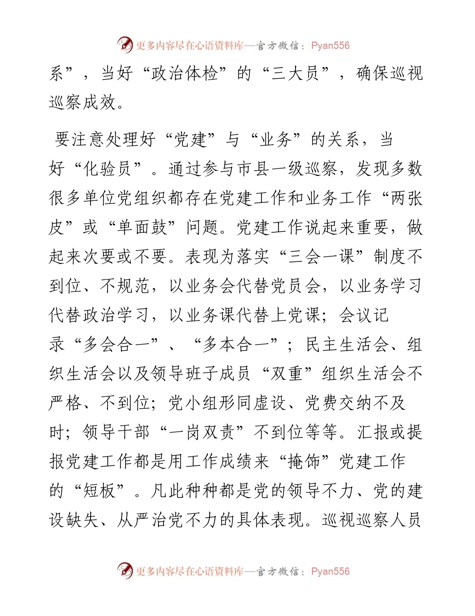 当好政治体检“三大员”确保巡视巡察效果.docx_第2页