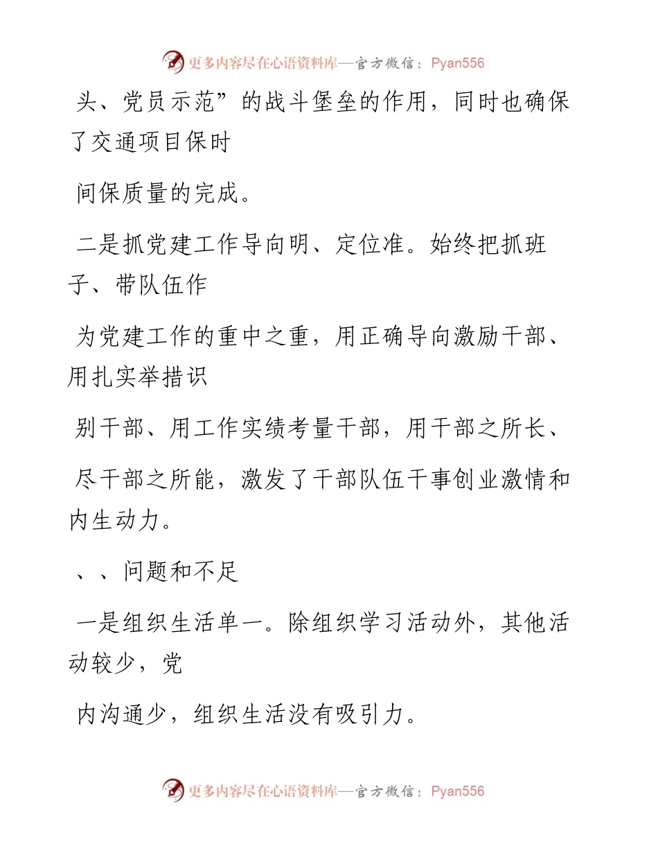 文汇系列1034--基层党建述职评议点评意见汇编.docx_第2页