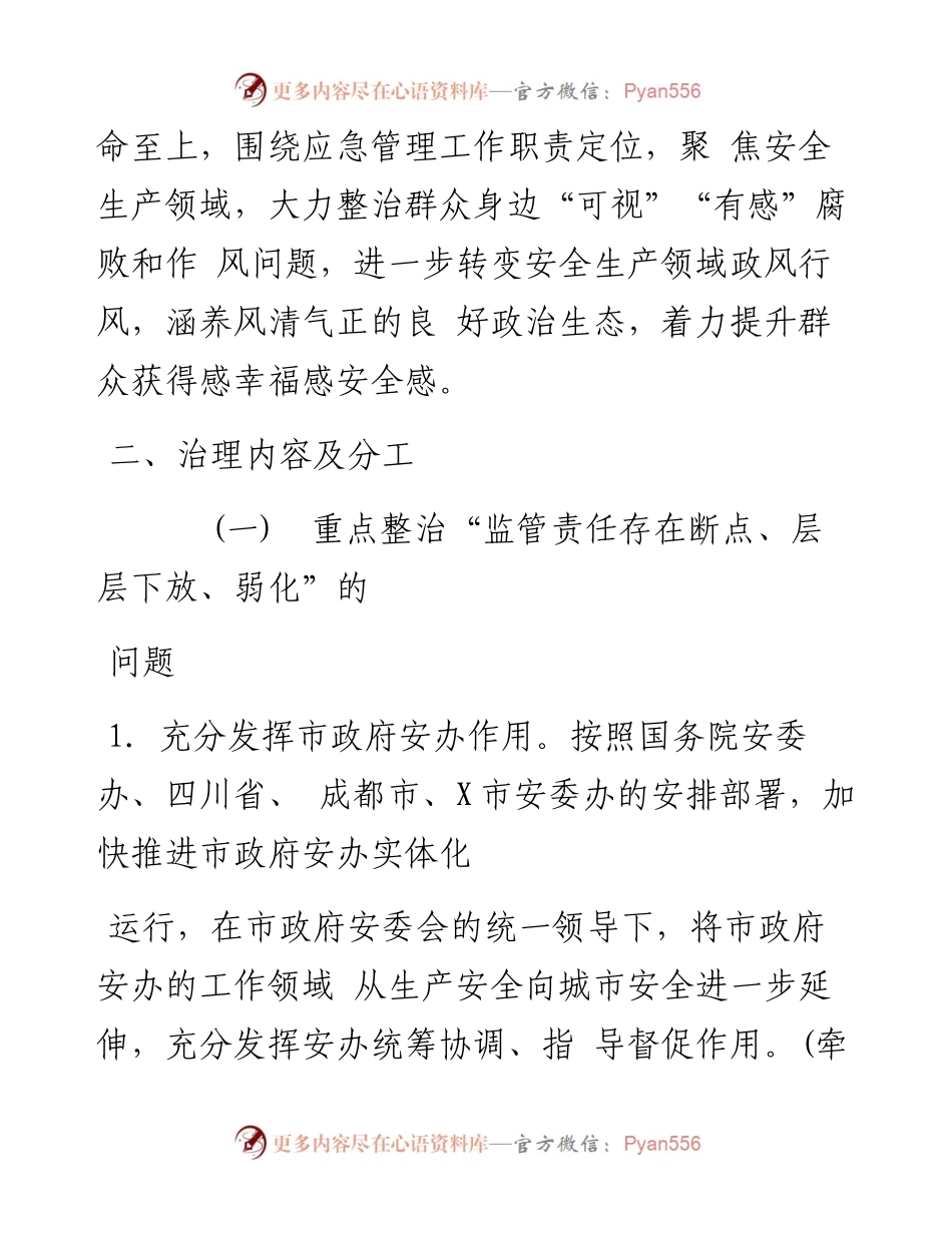 市应急局聚焦安全生产领域开展群众身边“可视”“有感” 腐败和作风问题专项治理总体实施方案.docx_第2页