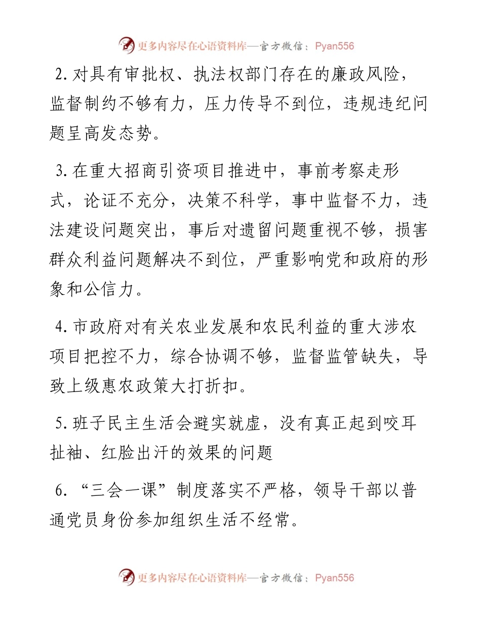 市长省委巡视反馈民主生活会个人对照检查材料.docx_第2页