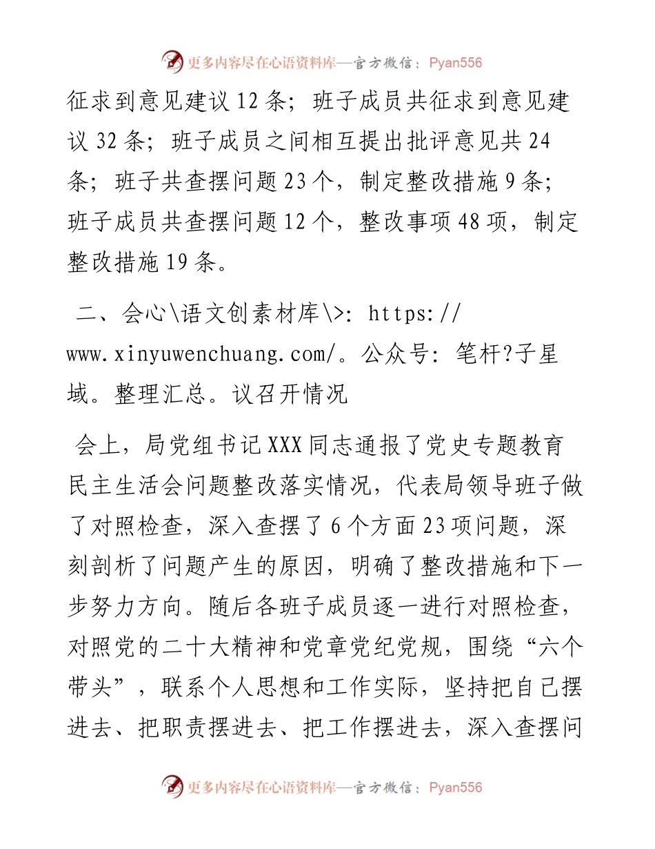 市医疗保障局领导班子度专题民主生活会召开情况的报告.docx_第2页