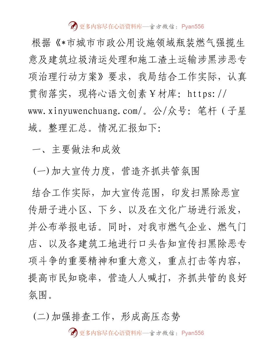 市政公用设施领域专项治理工作总结.docx_第1页