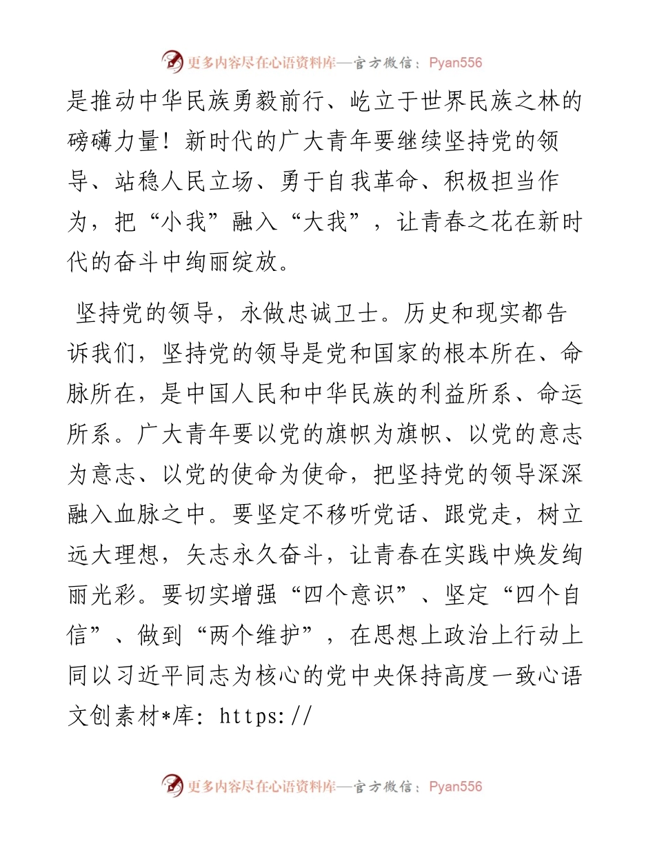 研讨发言：把“小我”融入“大我”，让青春之花绚丽绽放.docx_第2页