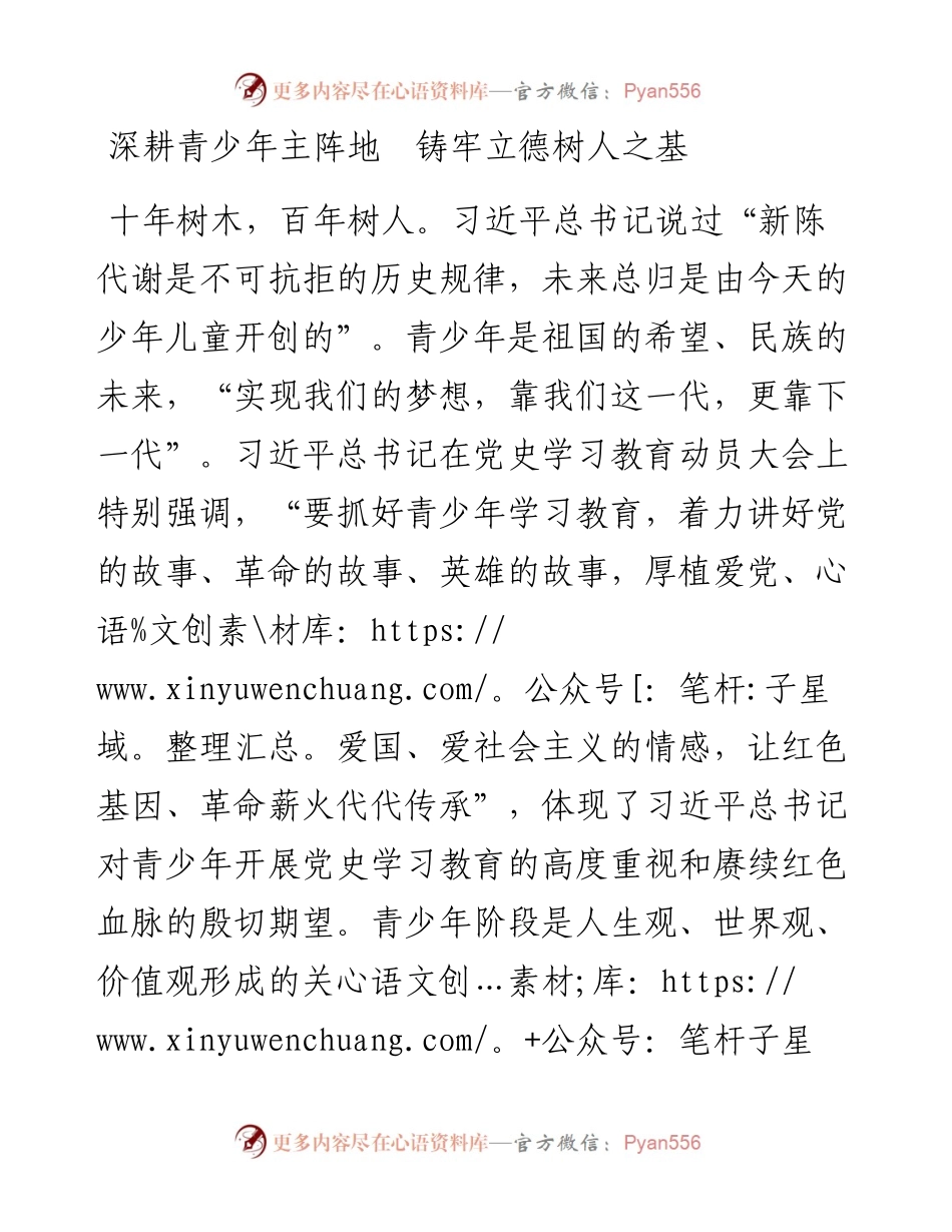 深耕青少年主阵地  铸牢立德树人之基.docx_第1页