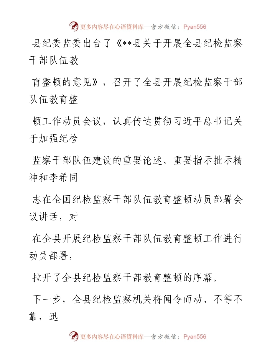 纪委书记关于纪检监察干部队伍教育整顿的发言材料.docx_第2页