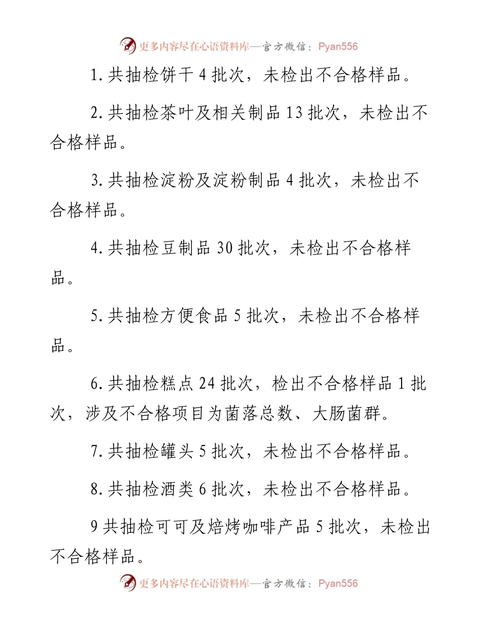 深圳市市场和质量监督管理委员会食品安全抽样检验情况通报.docx_第2页