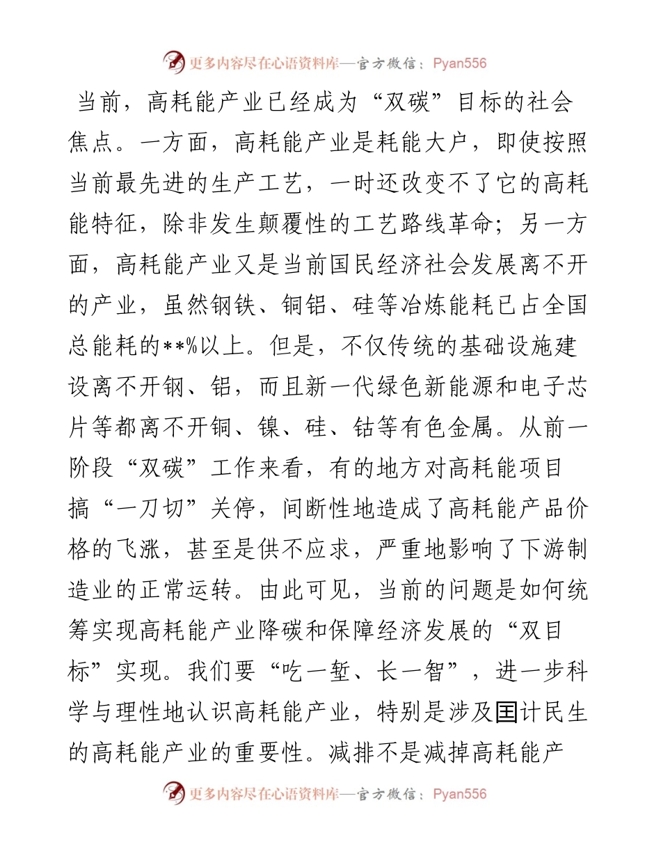 碳达峰碳中和主题研讨发言材料：高水平推进高耗能产业低碳健康发展.docx_第2页
