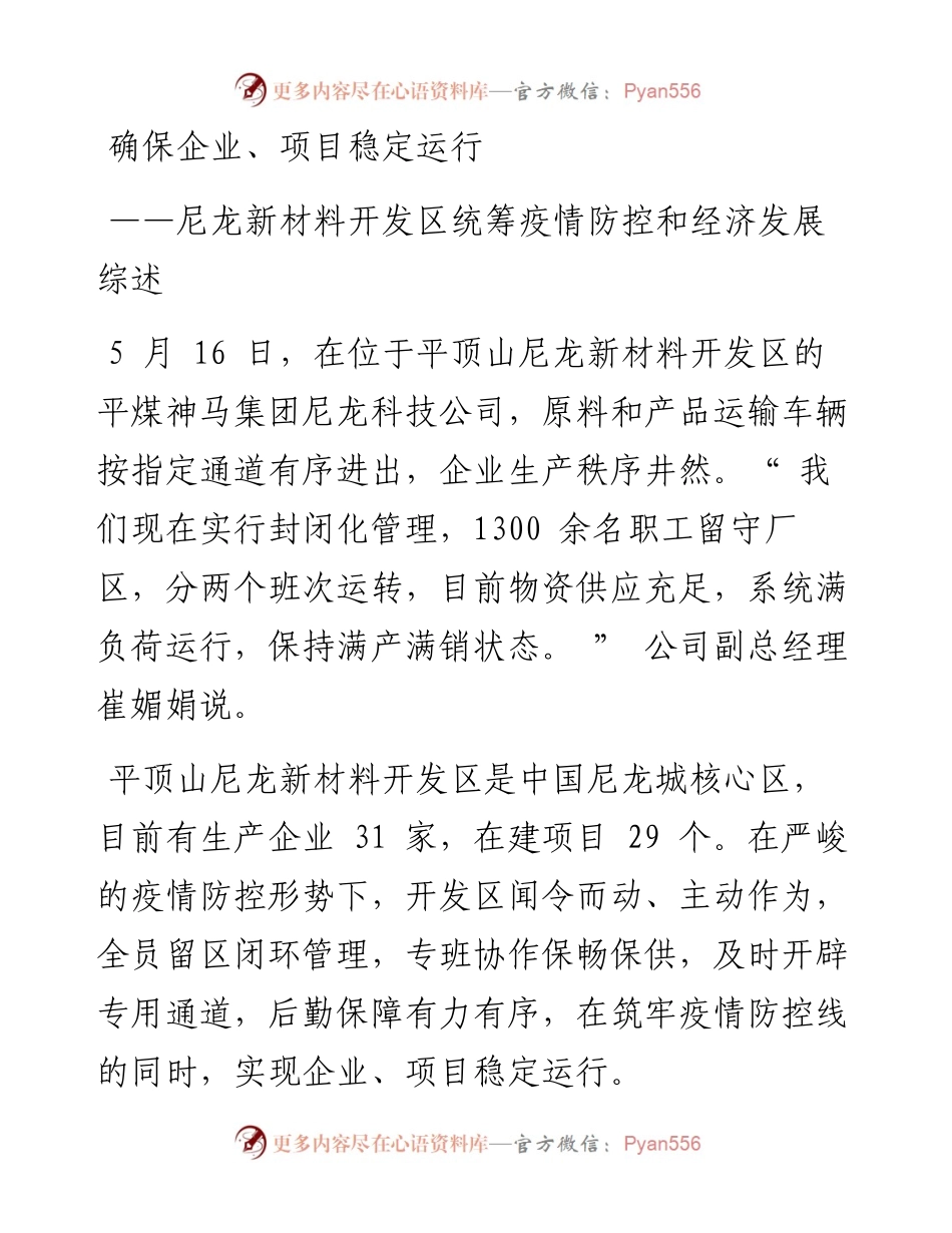 确保企业、项目稳定运行.docx_第1页