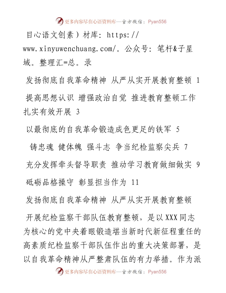 纪委书记（纪检组长）谈教育整顿感悟-6篇.docx_第1页