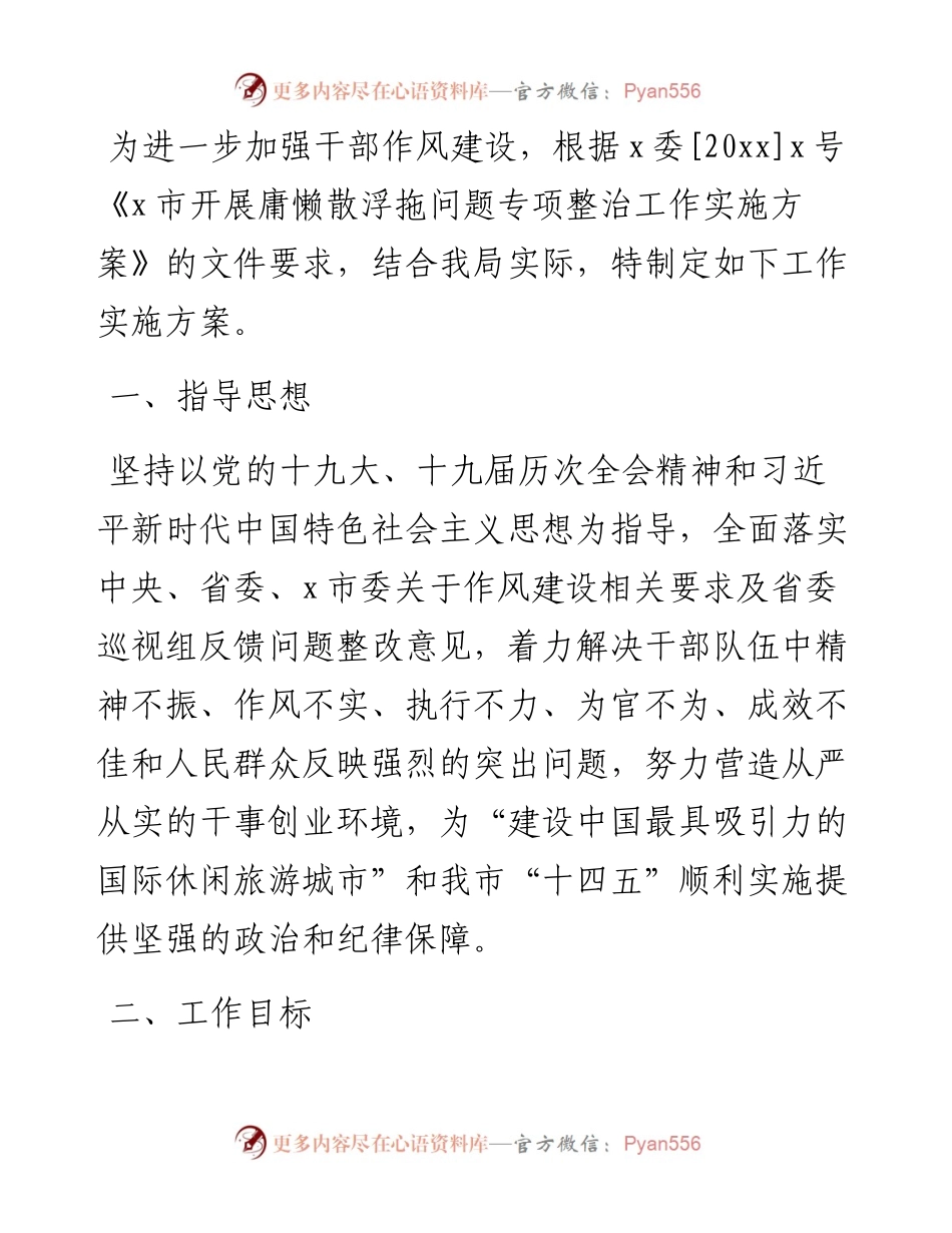文汇系列3626--开展庸懒散浮拖奢问题专项整治工作方案和总结汇编（6篇）.docx_第2页