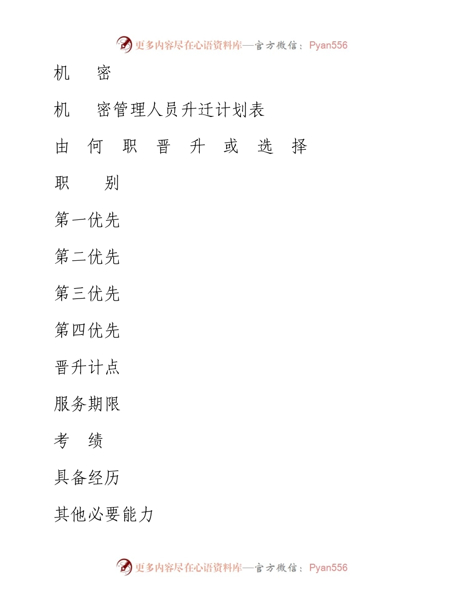 管理人员升迁计划表.docx_第1页