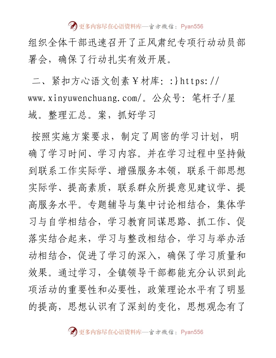 某镇关于开展正风肃纪专项整治活动工作总结汇报.docx_第2页