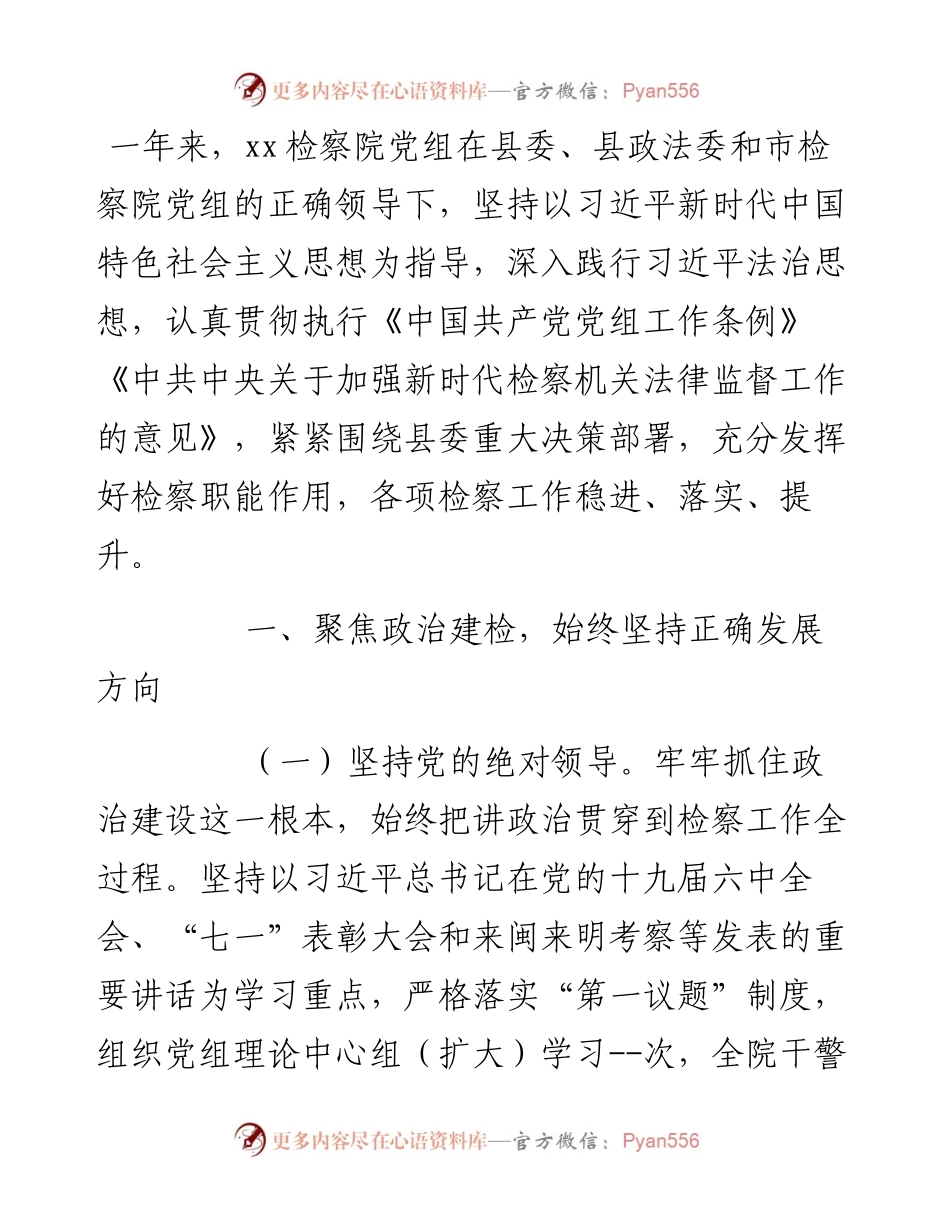 检察院党组工作报告.docx_第1页