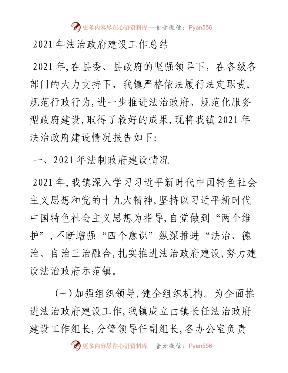 法治政府建设工作总结.docx_第1页