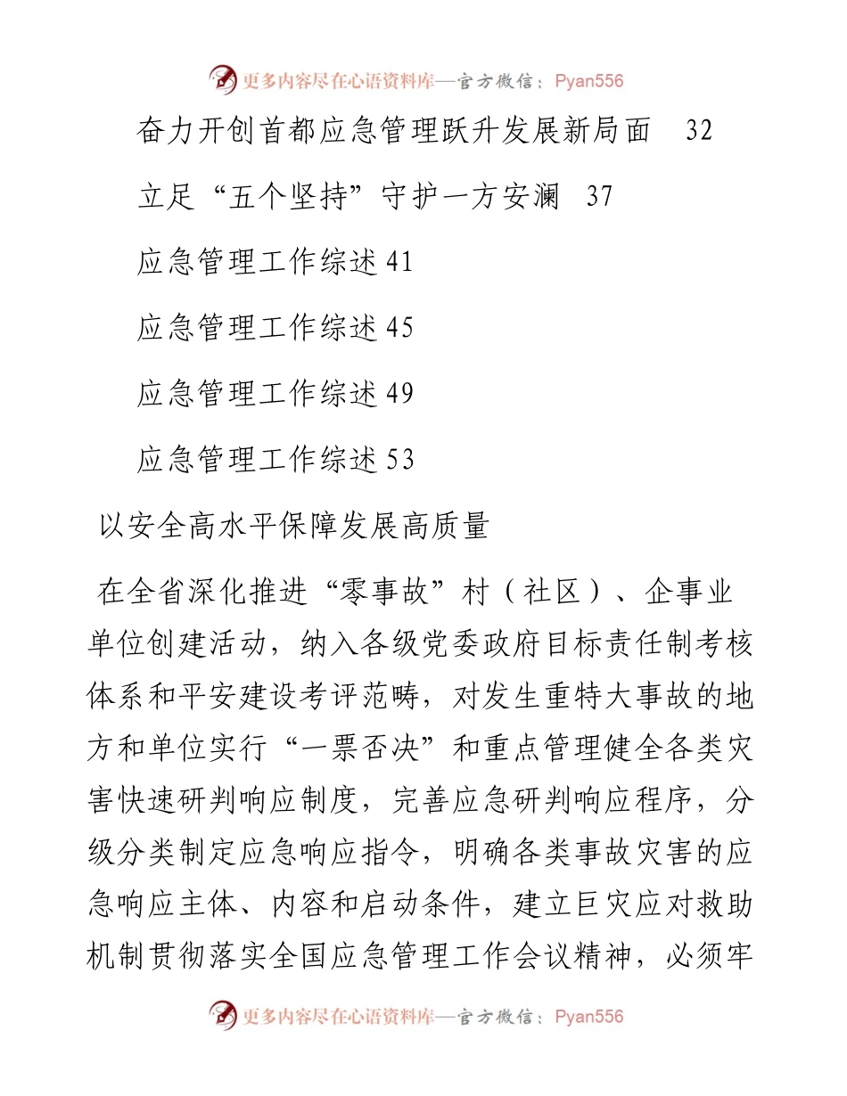 文汇系列5122--应急管理工作座谈发言、工作综述汇编（14篇）.docx_第2页