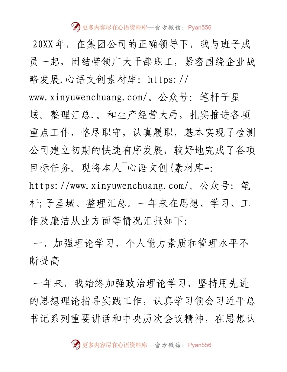 检测公司总经理述职述廉报告.docx_第1页