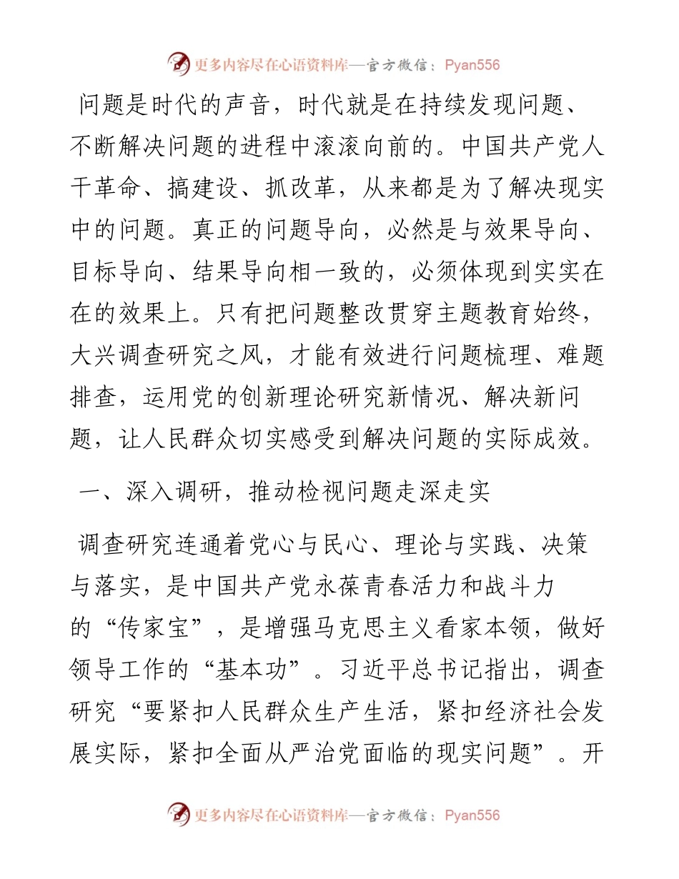 研讨发言：把问题整改贯穿教育始终.docx_第1页