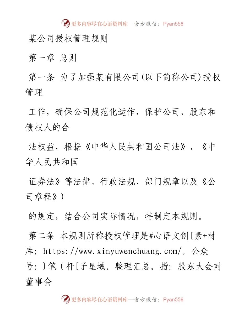 某公司授权管理规则.docx_第1页