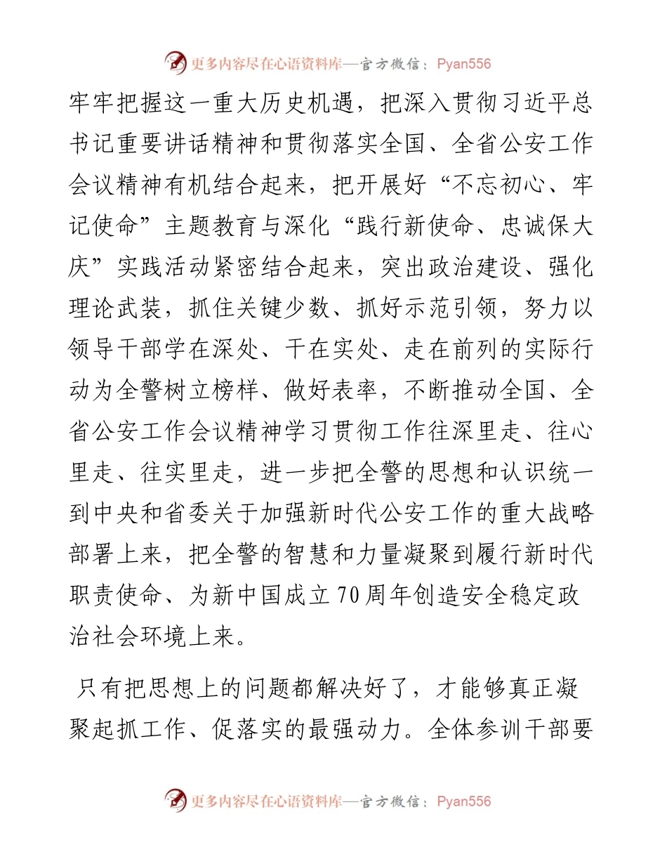 王双全：在公安厅“不忘初心、牢记使命”主题教育专题会上的讲话.docx_第2页