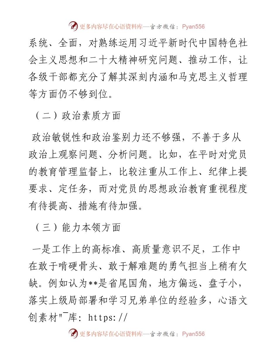 某局局长2023年主题教育专题民主生活会对照检查剖析发言材料.docx_第2页