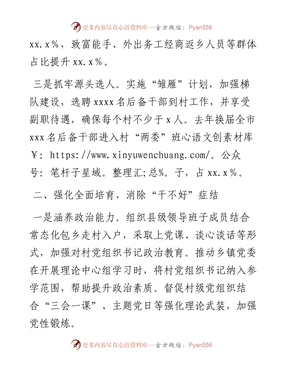村党组织带头人队伍建设经验汇报.docx_第2页