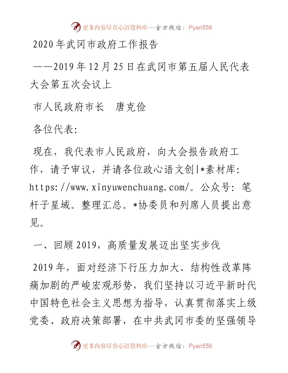 武冈市政府工作报告.docx_第1页