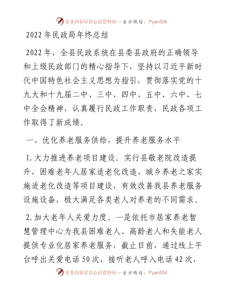 民政局年终总结.docx_第1页
