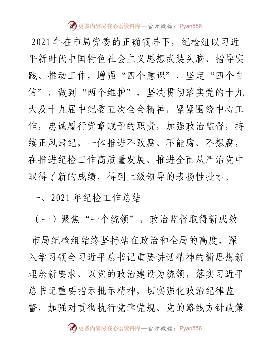 纪检工作总结及工作计划.docx_第1页