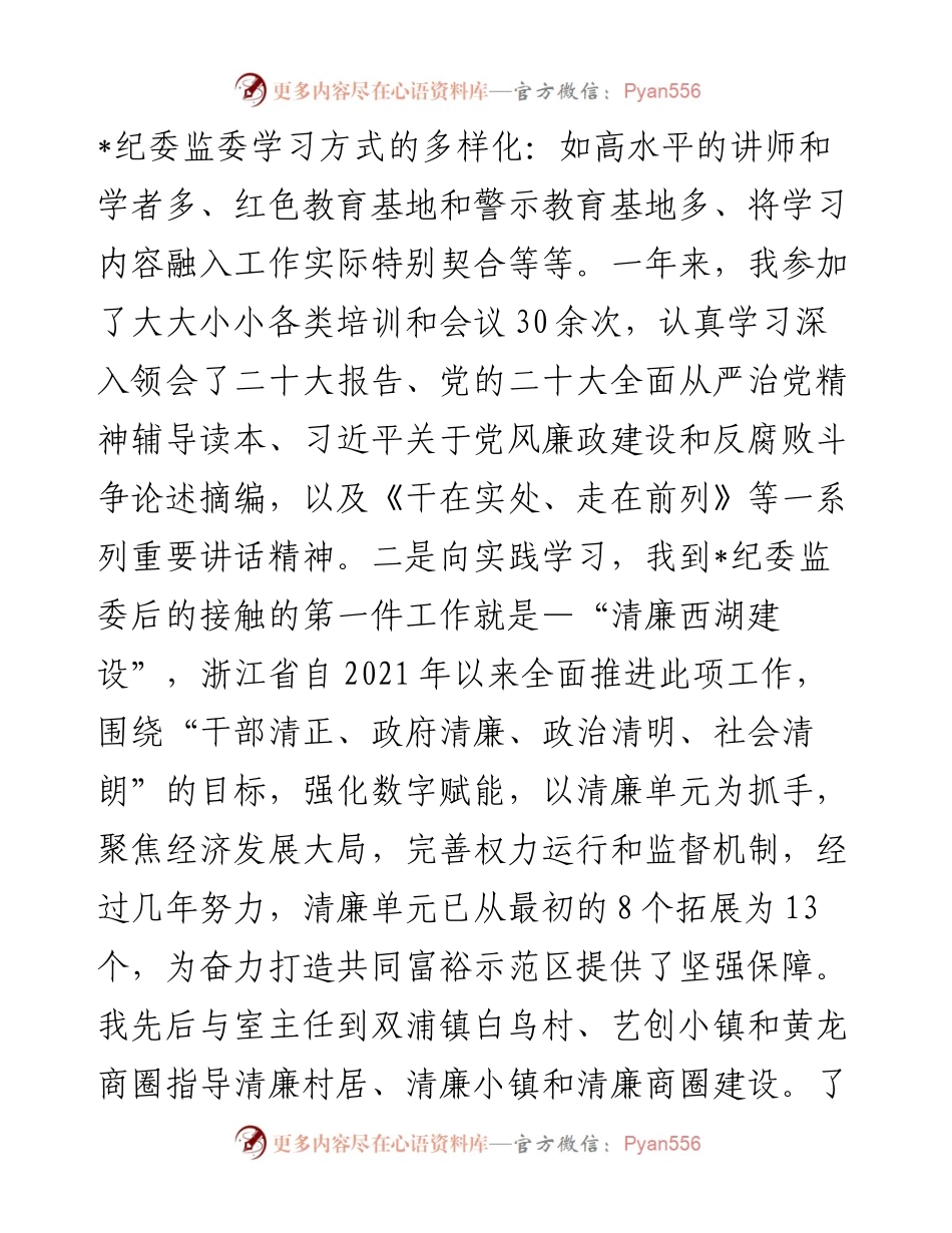 纪委监委党风政风监督室副主任挂职锻炼工作总结.docx_第2页