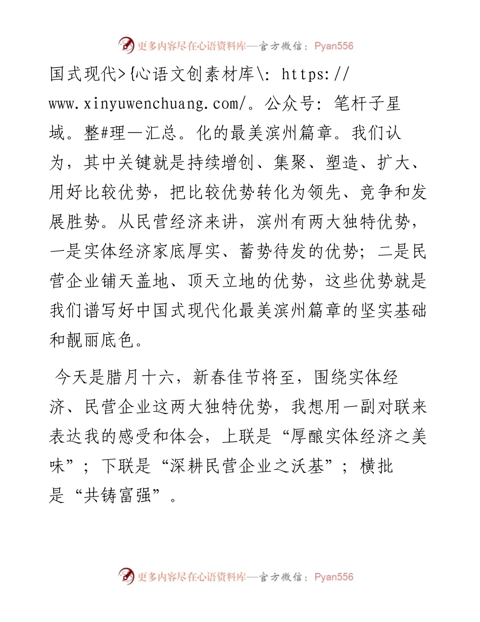 滨州市委书记宋永祥：在中国民营经济年会上的致辞（20230107）.docx_第2页