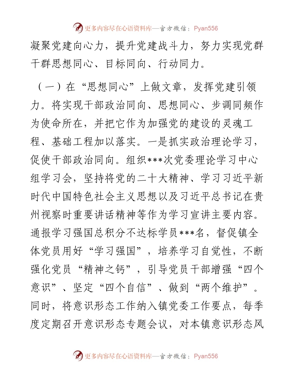 某乡镇党委书记度抓党建工作述职报告.docx_第2页