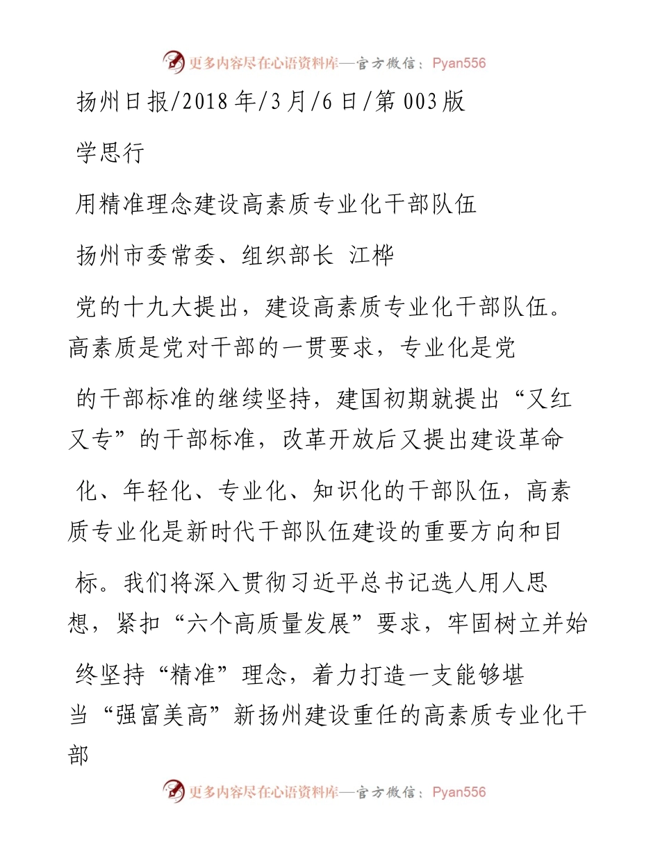 用精准理念建设高素质专业化干部队伍_江桦.docx_第1页