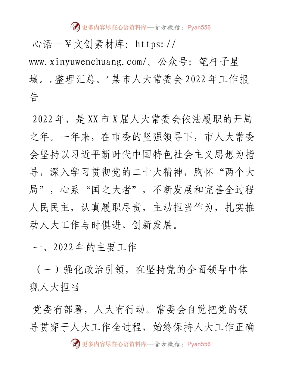 某市人大常委会工作报告.docx_第1页
