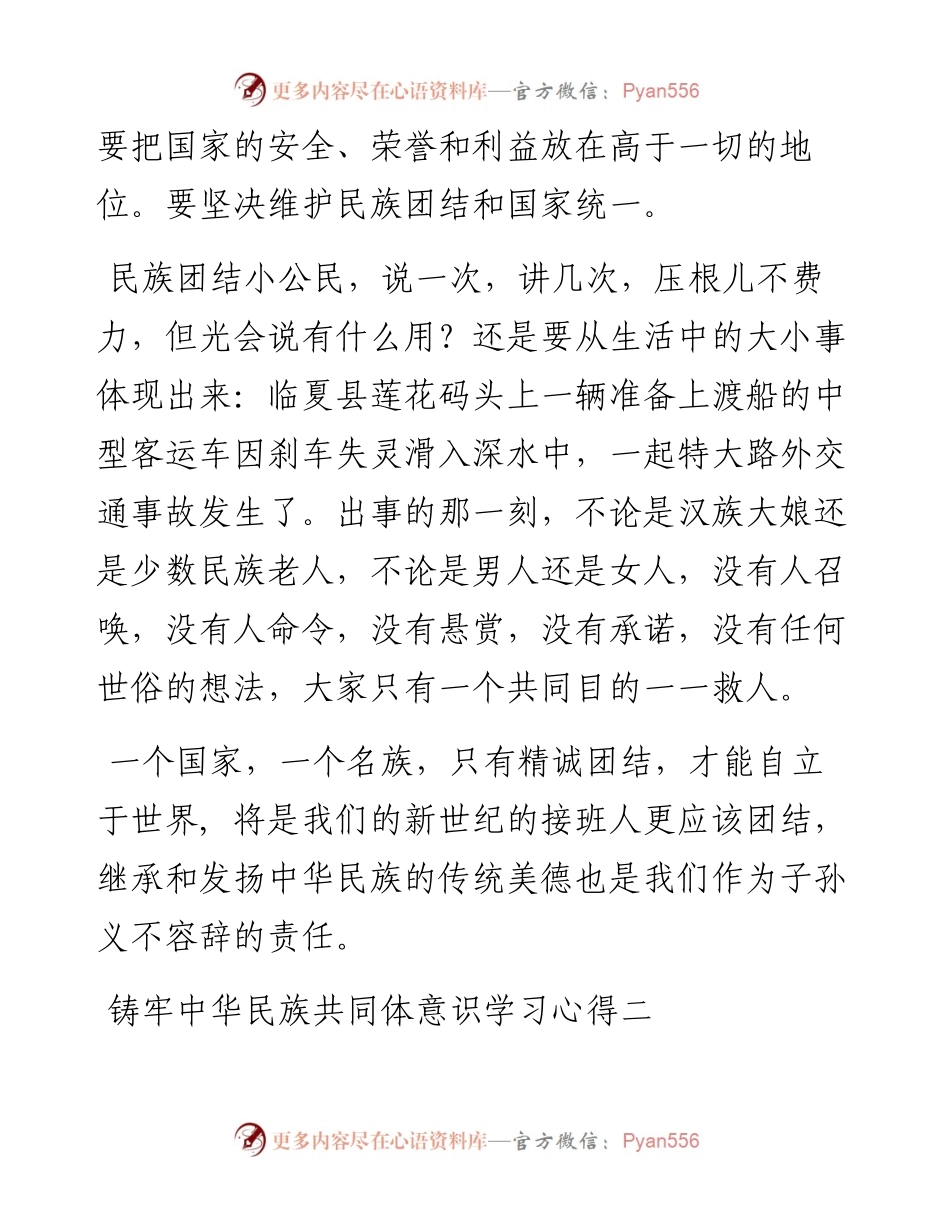 文汇系列4471--铸牢中华民族共同体意识学习心得体会汇编.docx_第2页