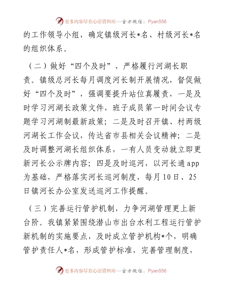 某镇河湖长制工作汇报.docx_第2页