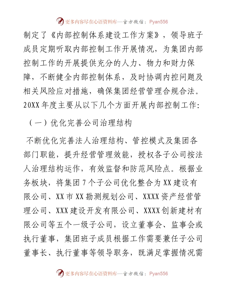 某集团关于内控体系工作情况的报告.docx_第2页
