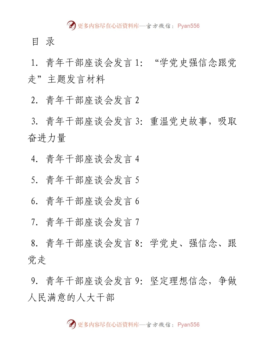 文汇系列2826--青年干部座谈会发言汇编（12篇）.docx_第1页