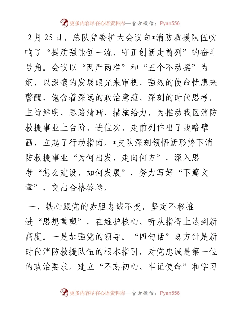 消防救援队伍年度工作总结.docx_第1页