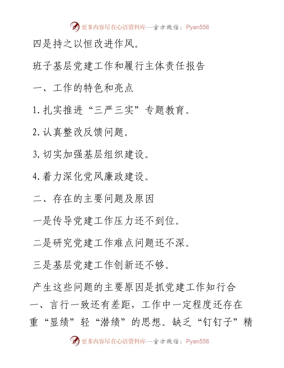 素材汇55-抓基层党建和履行主体责任述职提纲.docx_第2页