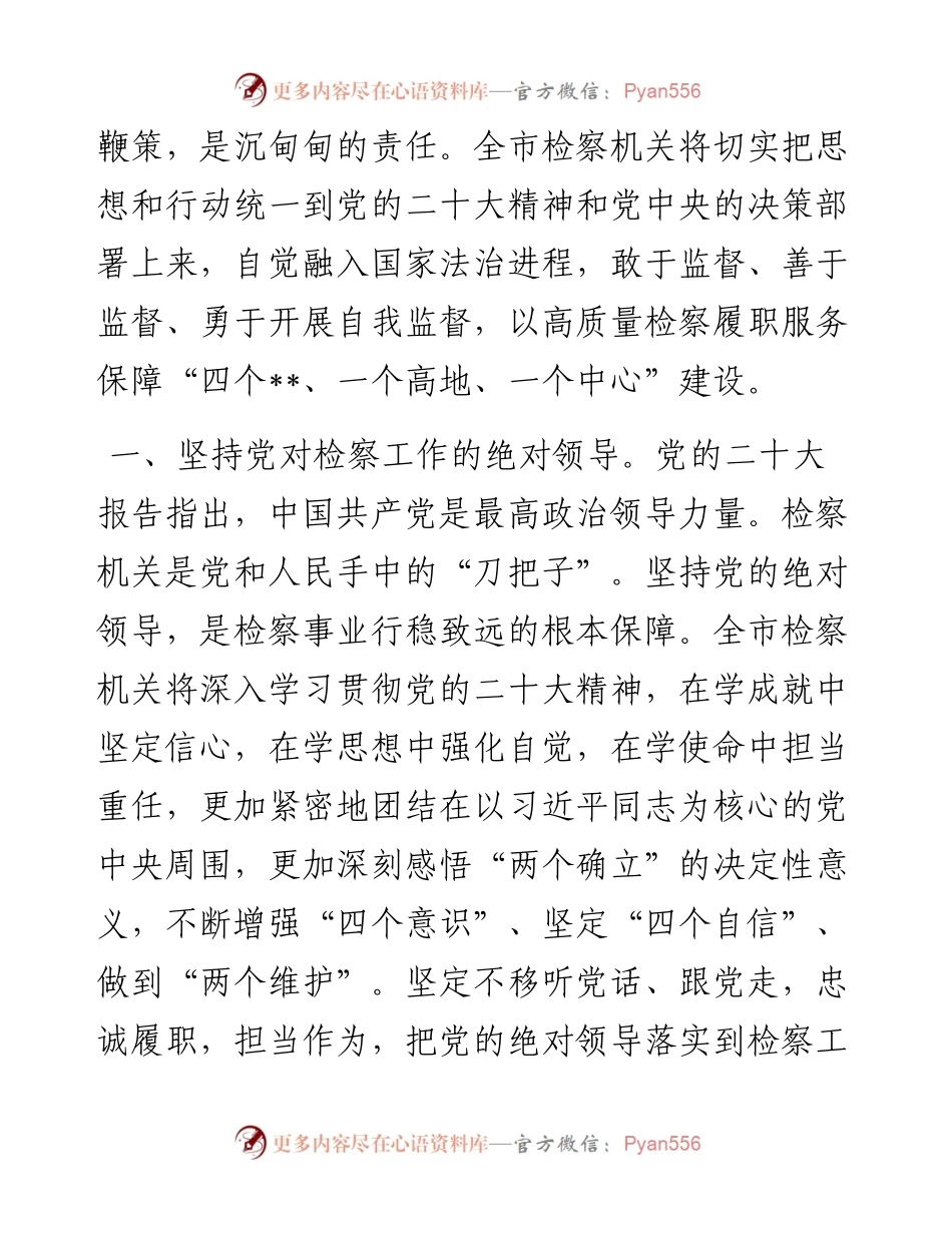 检察长市委理论学习中心组集体学习会发言---二十大.docx_第2页
