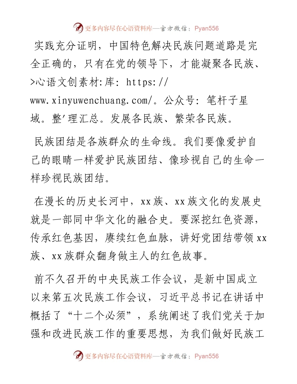 文汇系列4174--民族工作开展情况专题研讨发言和经验交流汇编.docx_第2页