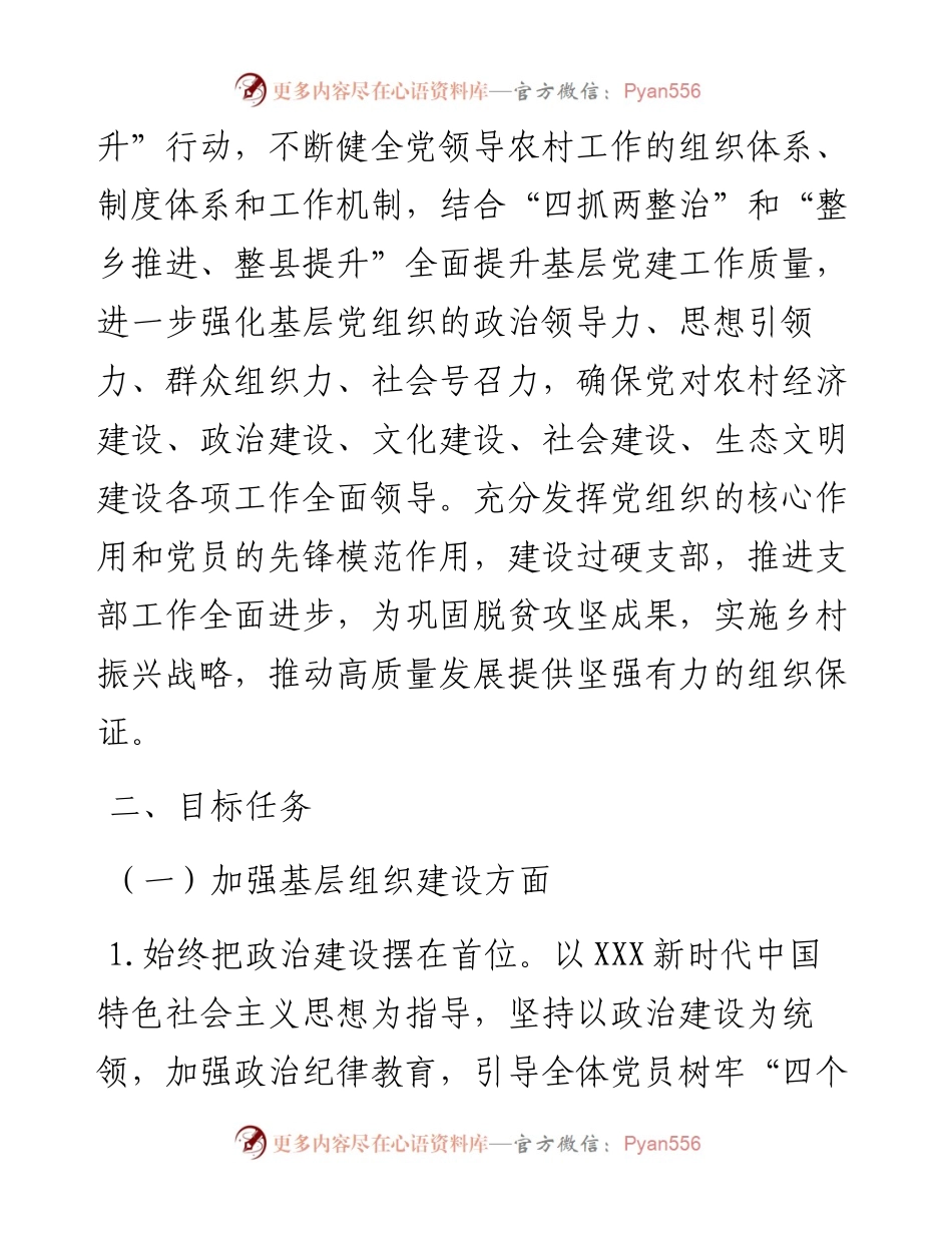 村党支部党建工作计划.docx_第2页