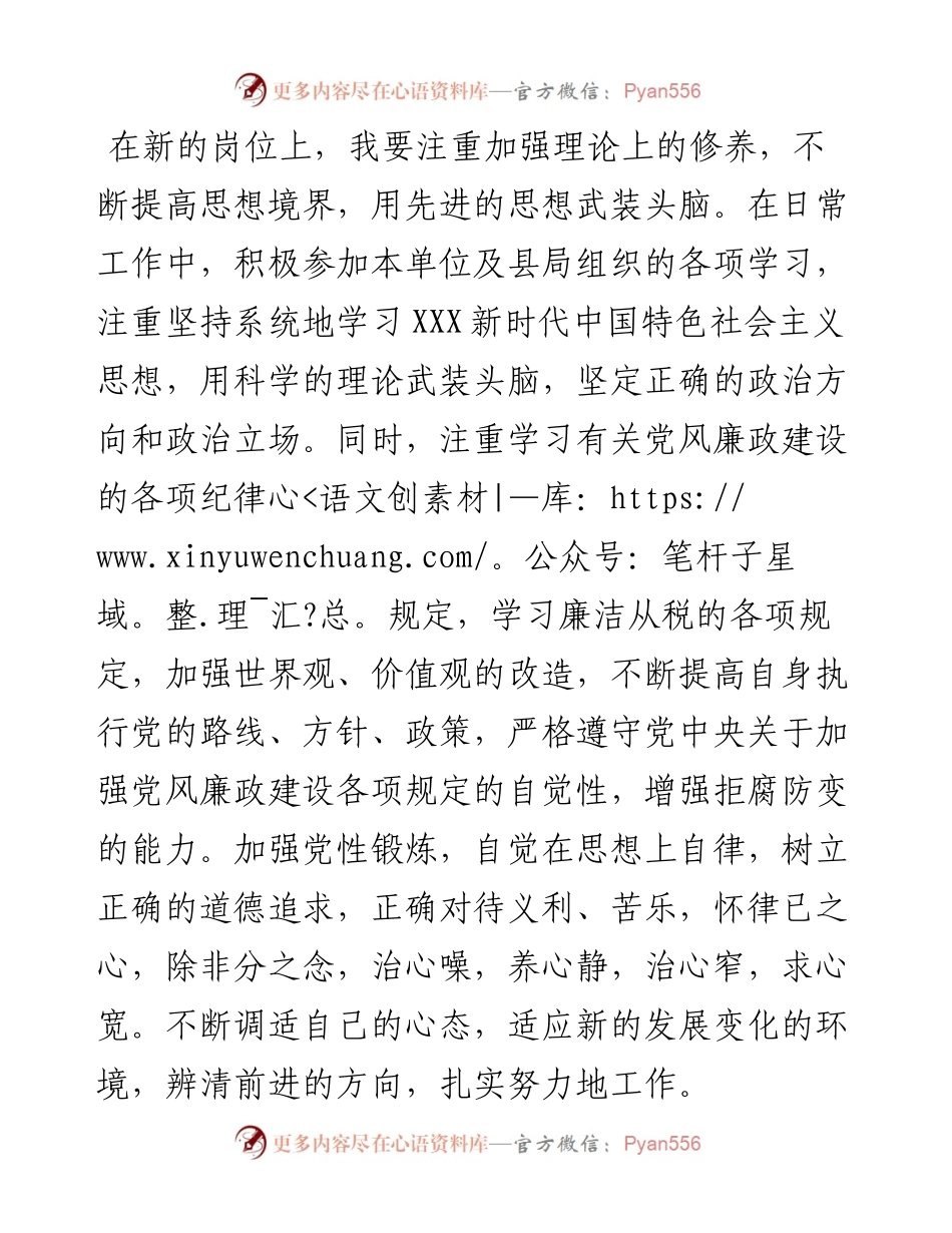 税务局长任职前廉政表态发言材料.docx_第2页