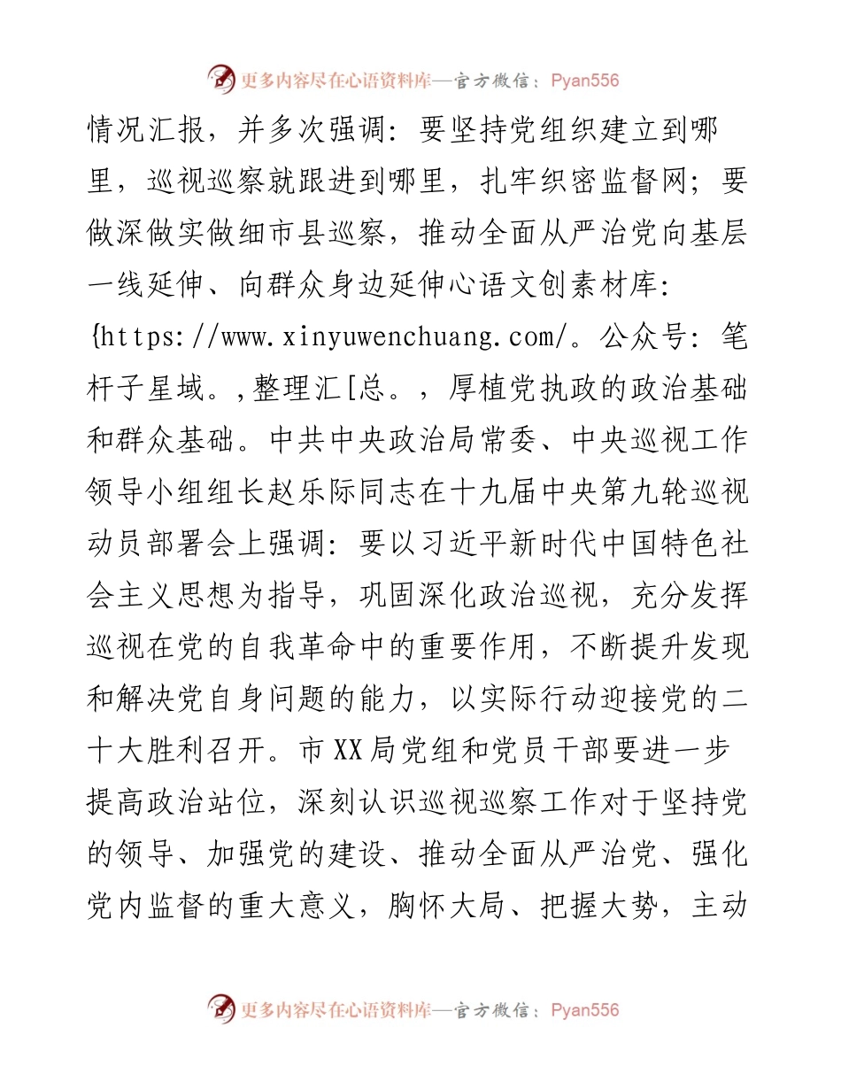 纪委常委在参加在XX局巡察工作动员会上的强调讲话.docx_第2页