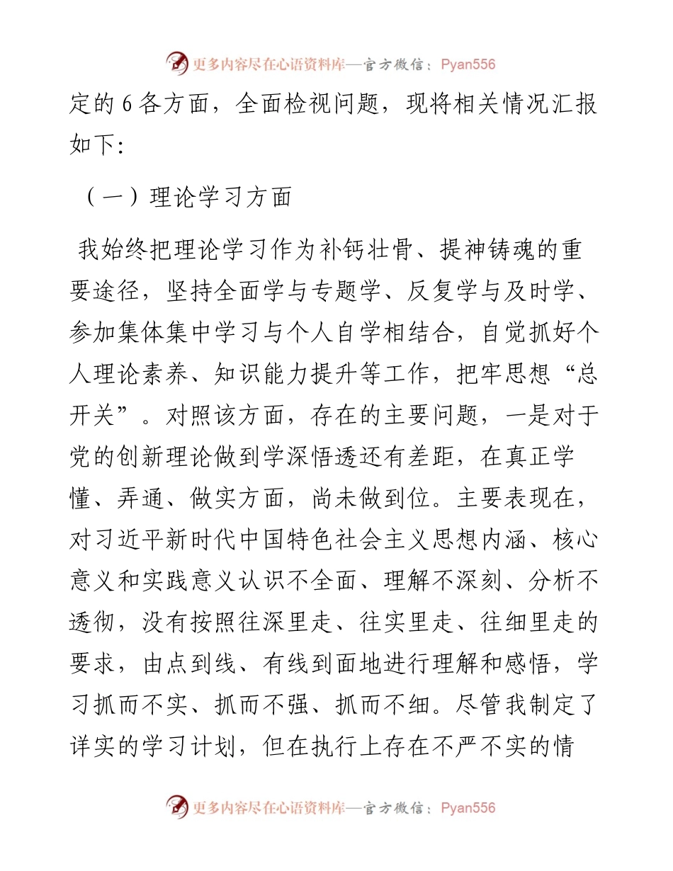 第二批主题教育专题民主生活会对照检查材料（副职领导）.docx_第2页