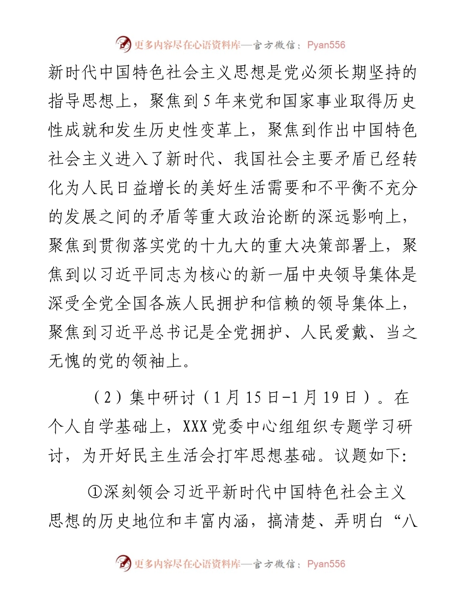 新年度十九大主题民主生活会全工作方案.docx_第2页
