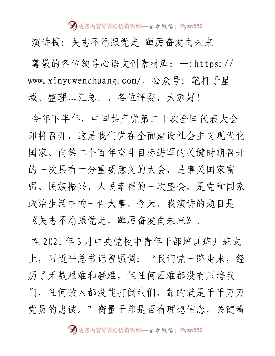 矢志不渝跟党走 踔厉奋发向未来.docx_第1页